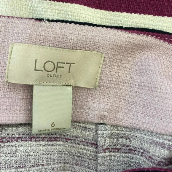 Loft 6 multicolor color block knee high double side‎ slit skirt - Picture 8 of 8